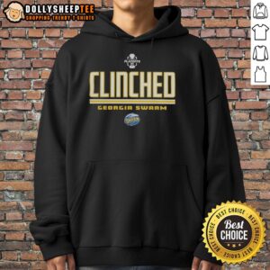 Alternative view of Original Georgia Swarm Clinched NLL 2026 Playoffs Logo T-Shirt