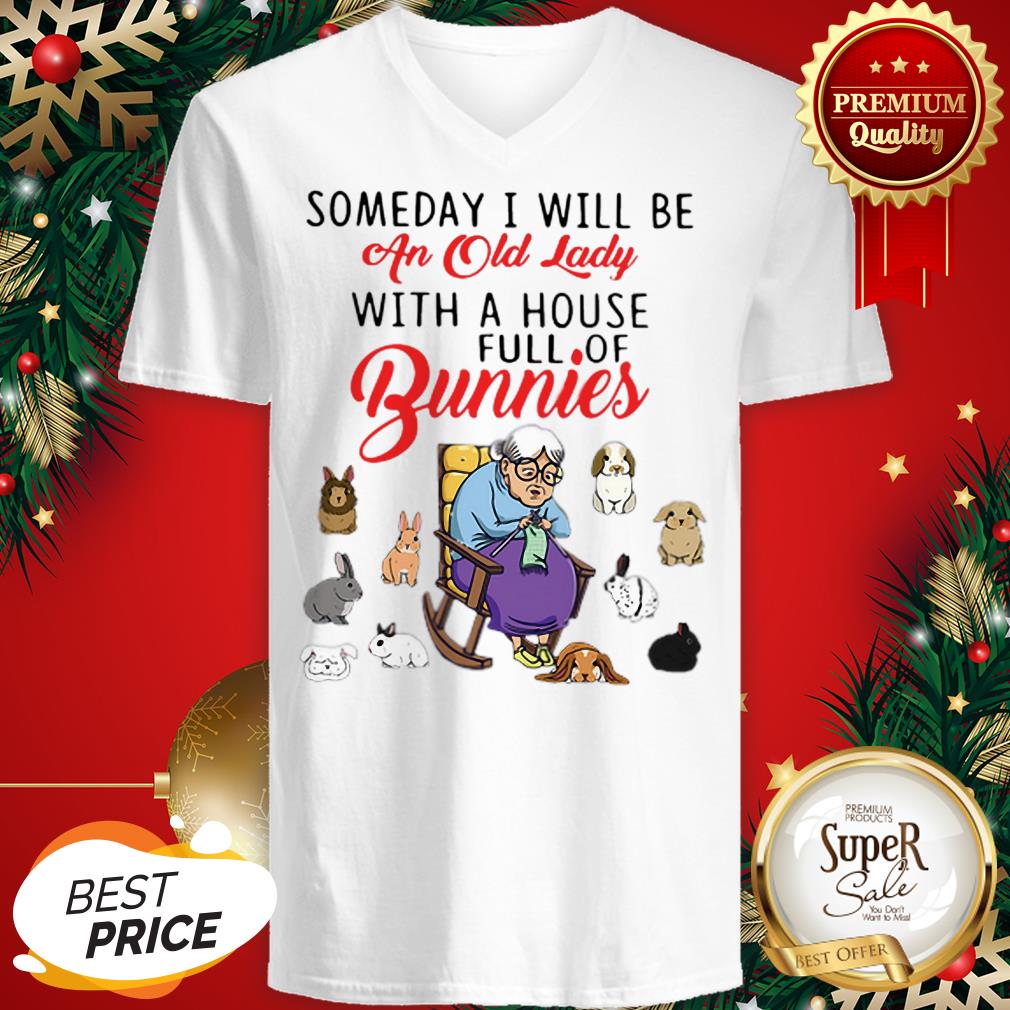 Someday I Will Be An Old Lady With A House Full Of Bunnies Shirt - Image 2