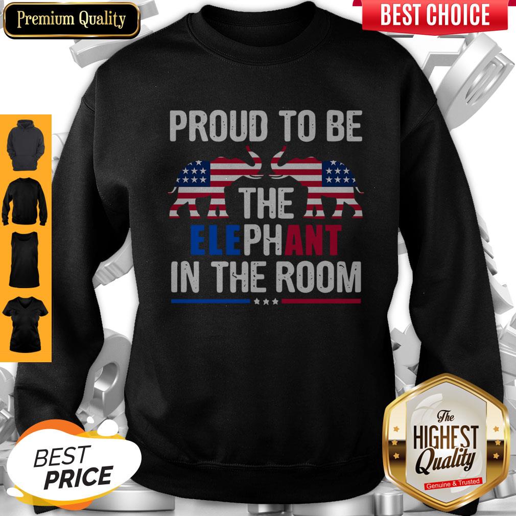 Top Proud To Be The Elephant In The Room American Flag Shirt - Image 4