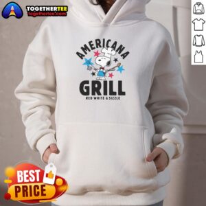 Alternative view of Original Women's Peanuts Americana Grill Cropped Graphic T-Shirt
