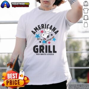 Original Women's Peanuts Americana Grill Cropped Graphic T-Shirt