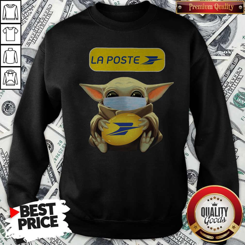 Baby Yoda Face Mask Hug La Poste Shirt - Image 5
