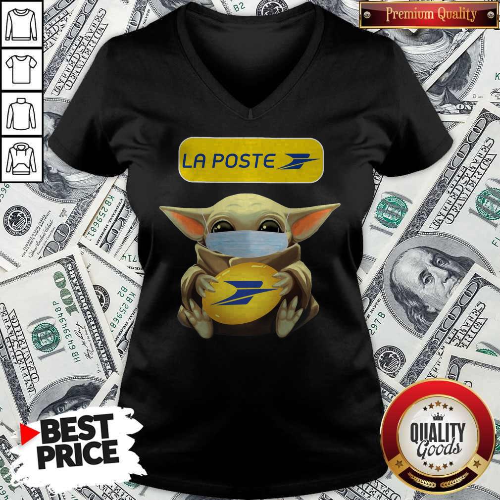 Baby Yoda Face Mask Hug La Poste Shirt - Image 3