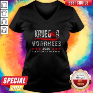 Alternative view of Top Krueger Voorhees 2020 Let Us Take A Stab At It Shirt