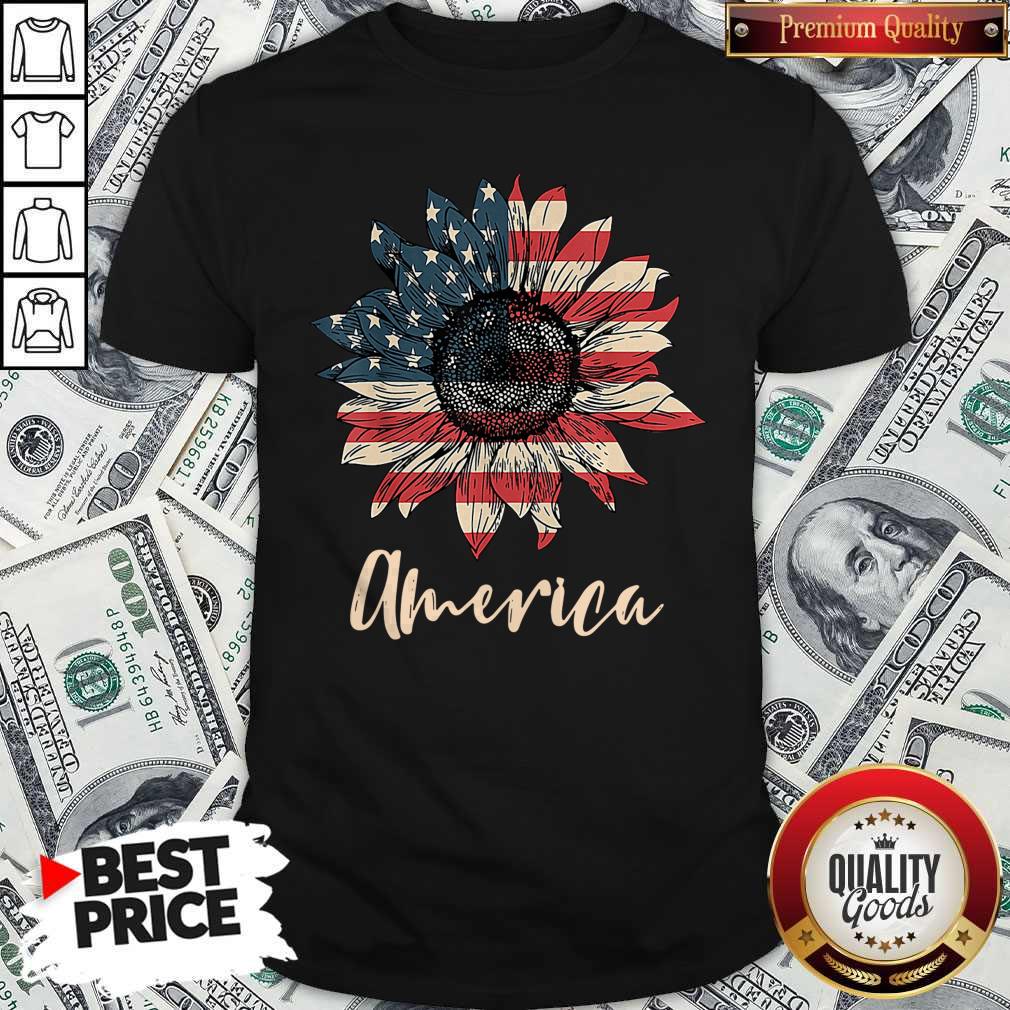Top Sunflower America Happy Independence Day Shirt