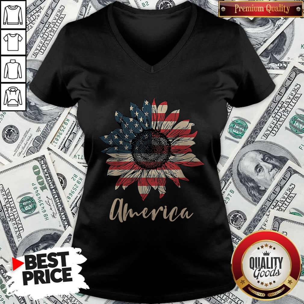 Top Sunflower America Happy Independence Day Shirt - Image 3