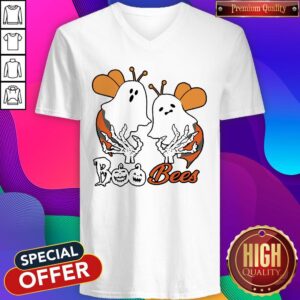 Alternative view of Ghost Boo Bees And Skeleton Halloween Shirt