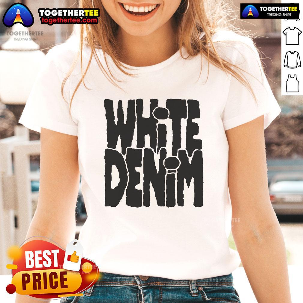 Pretty White Denim Logo T-Shirt - Image 3
