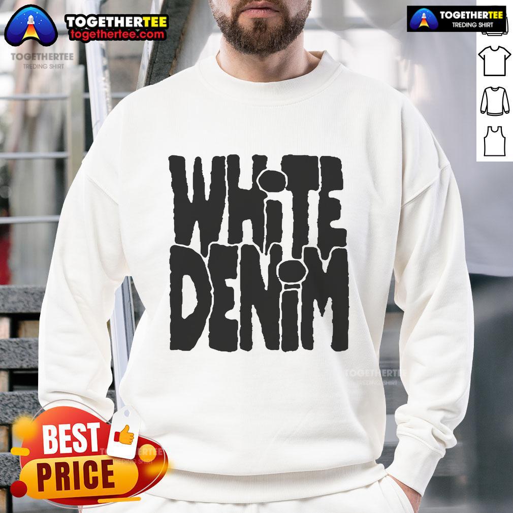 Pretty White Denim Logo T-Shirt - Image 5