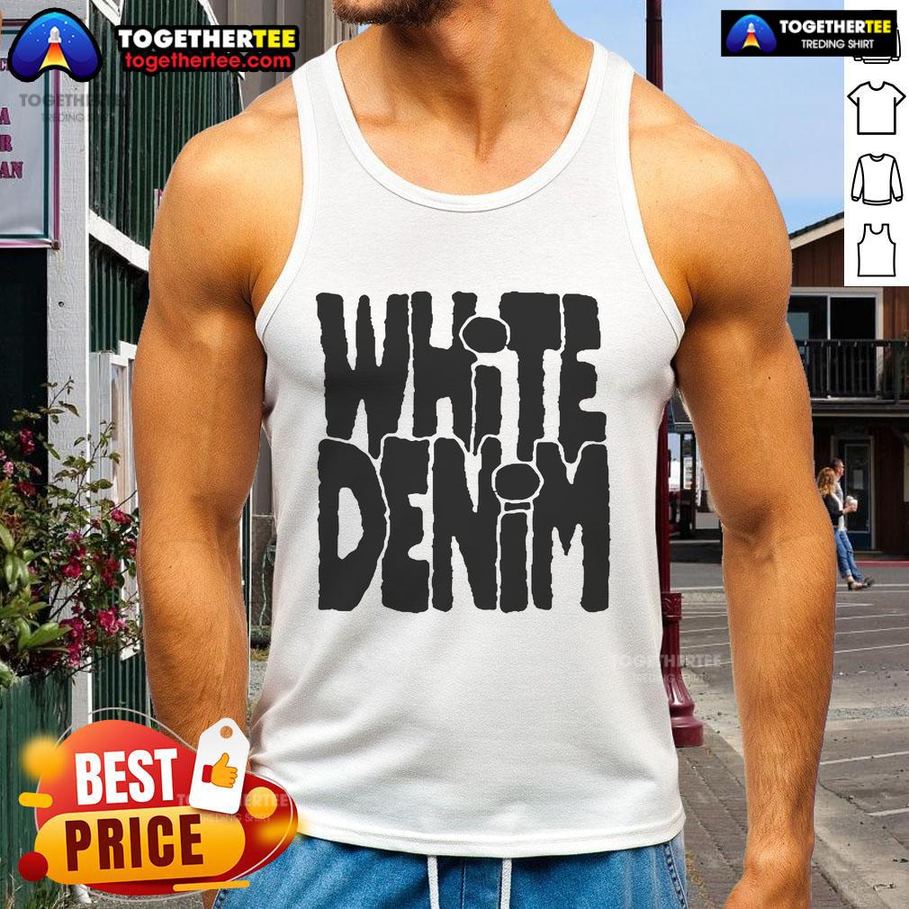 Pretty White Denim Logo T-Shirt - Image 4