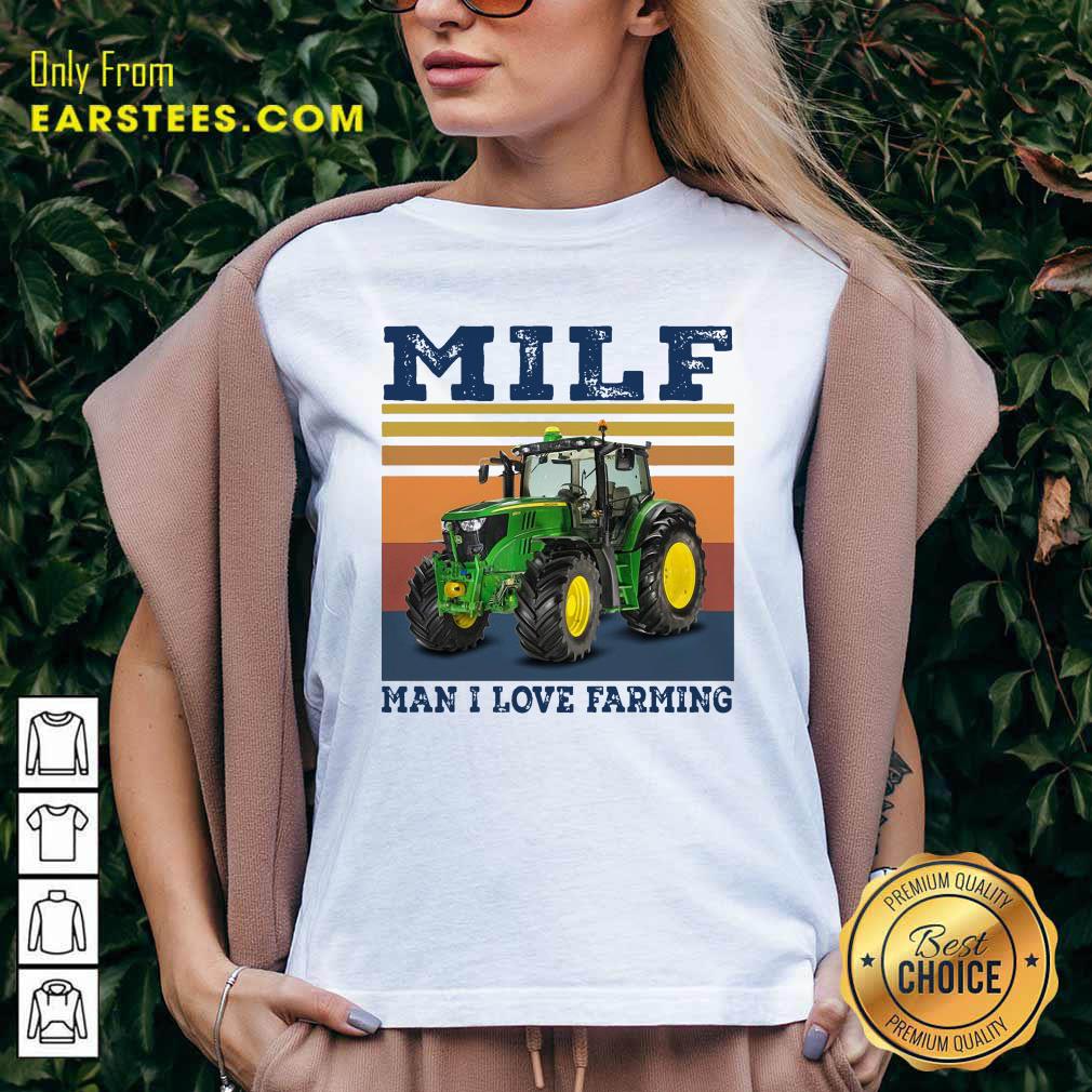 Official Milf Man I Love Farming Vintage Shirt - Image 3