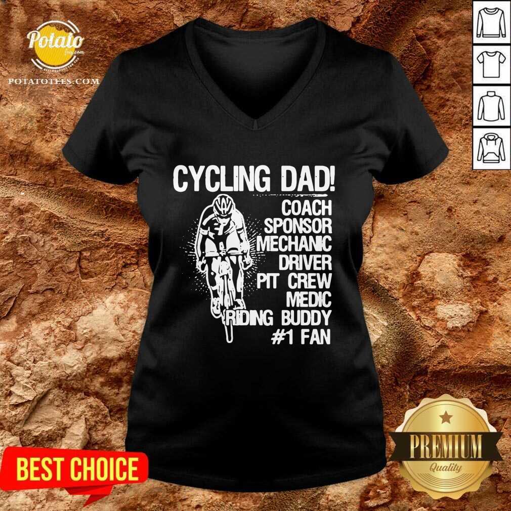 Perfect Cycling Dad Coach Sponsor Mechanic Driver Pit Crew Medic Riding Buddy Shirt - Image 2