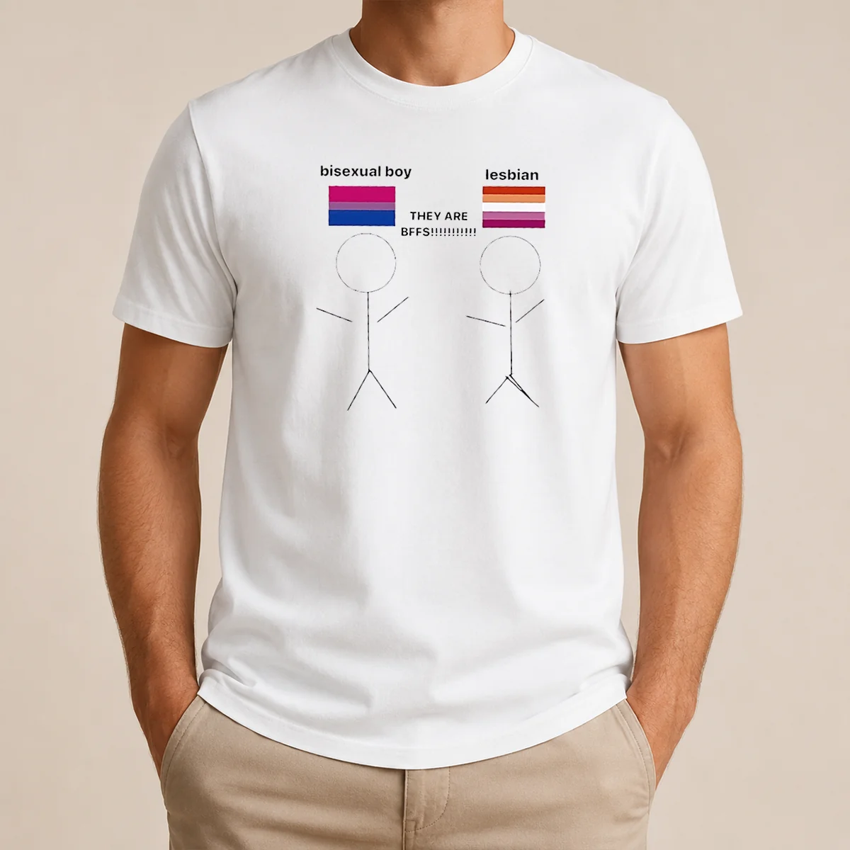 Nice Original Bisexual Boy Lesbian They Are Bff Shirt