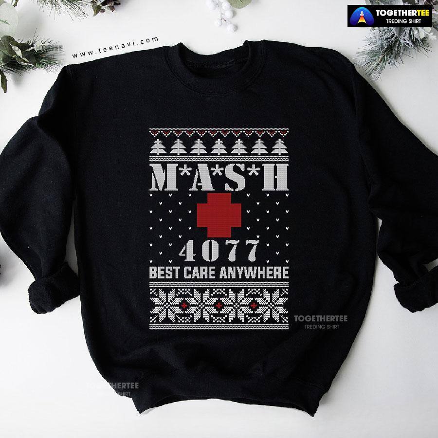 M*A*S*H 4077 Best Care Anywhere Ugly Christmas Sweatshirt