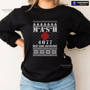 Alternative view of M*A*S*H 4077 Best Care Anywhere Ugly Christmas Sweatshirt