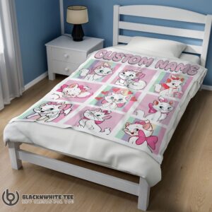 Alternative view of Perfect Disney Cartoon The Aristocats Marie Blanket Fleece Customized Blanket