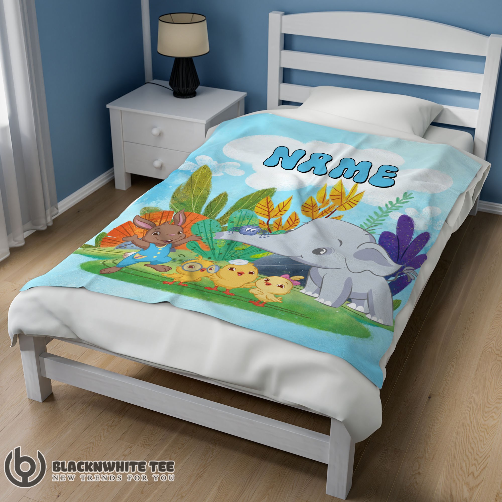 Perfect Hot Cute Elephant Safari Animal For Boys Customized Blanket - Image 2