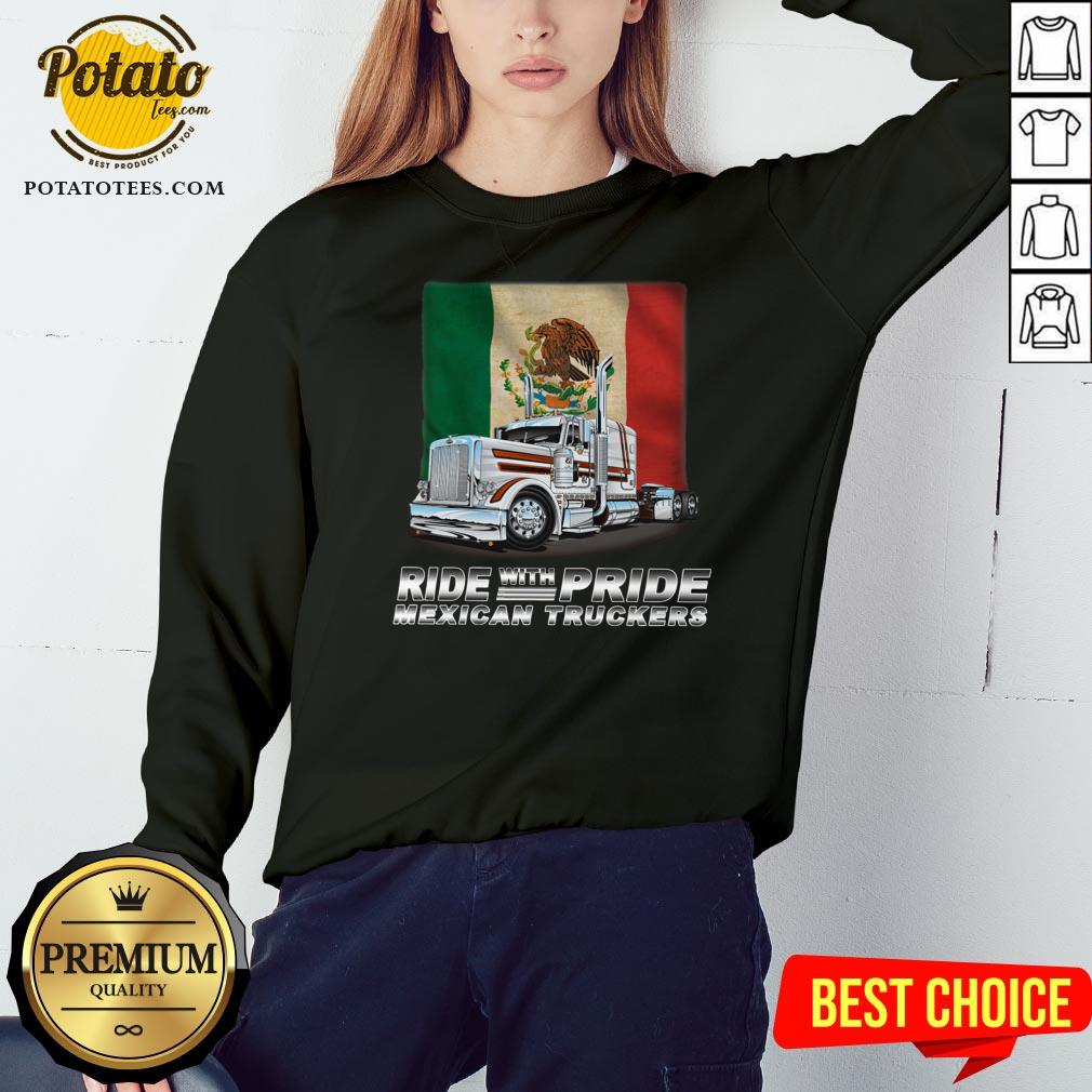 Original Ride With Pride Mexican Truckers Shirt - Image 4