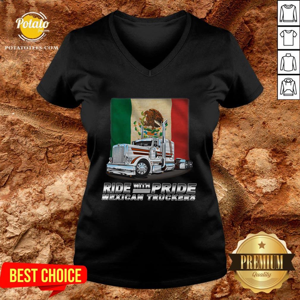 Original Ride With Pride Mexican Truckers Shirt - Image 2