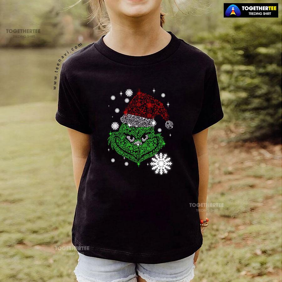 Funny Grinch Diamond Christmas T-Shirt - Image 4