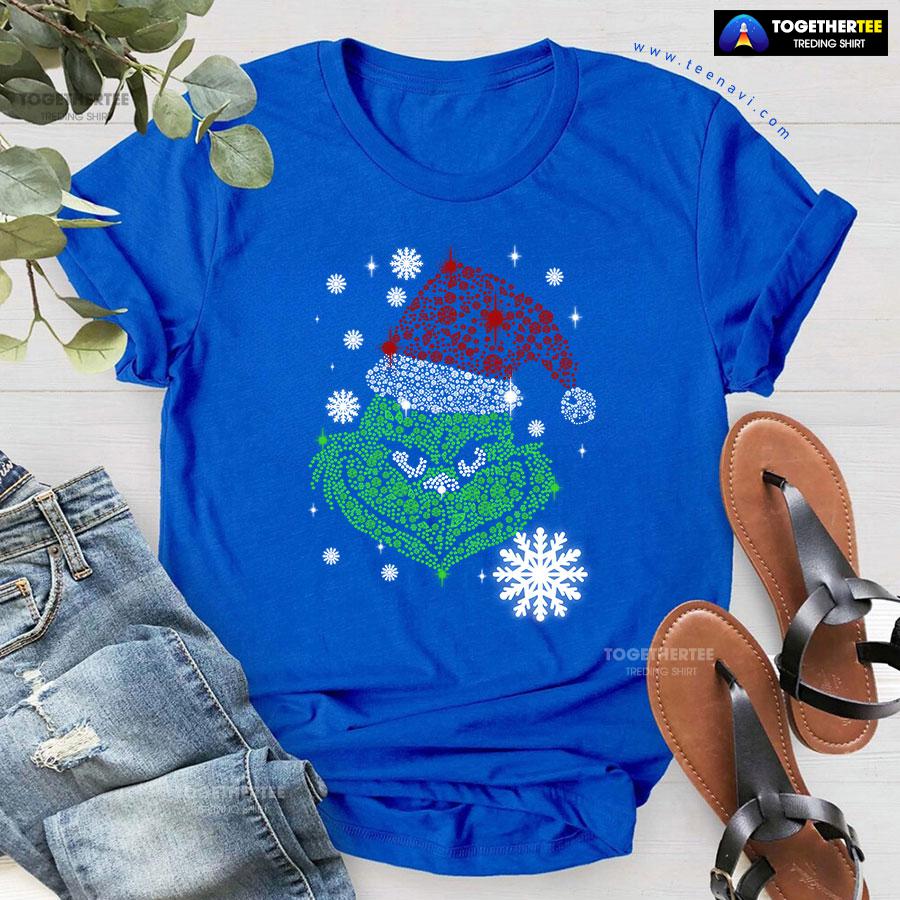 Funny Grinch Diamond Christmas T-Shirt - Image 6