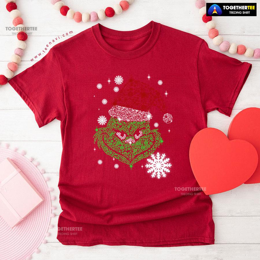 Funny Grinch Diamond Christmas T-Shirt - Image 8