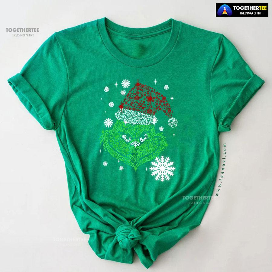 Funny Grinch Diamond Christmas T-Shirt - Image 9