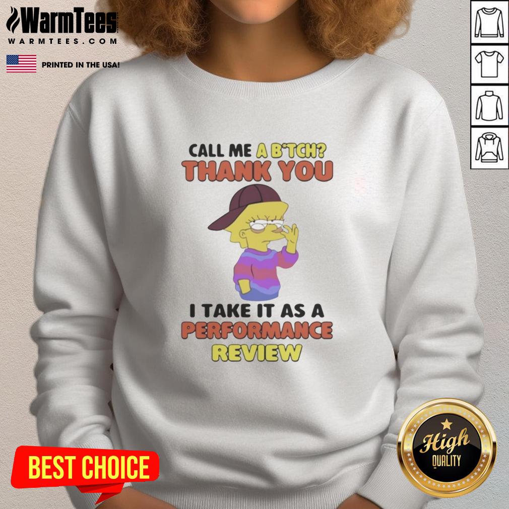 Official Lisa Simpson Thank You I Take It As A Performance Review T-Shirt - Image 5