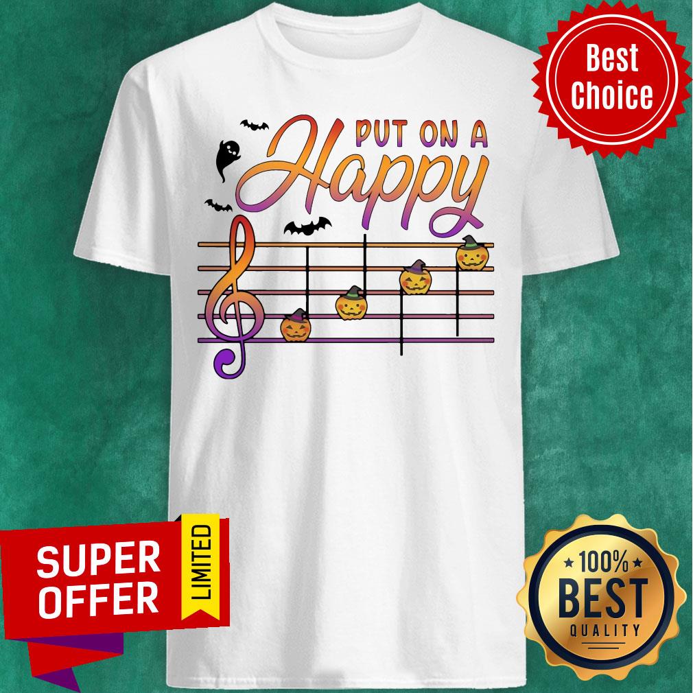 Awesome Halloween Put On A Happy Musical Note Shirt
