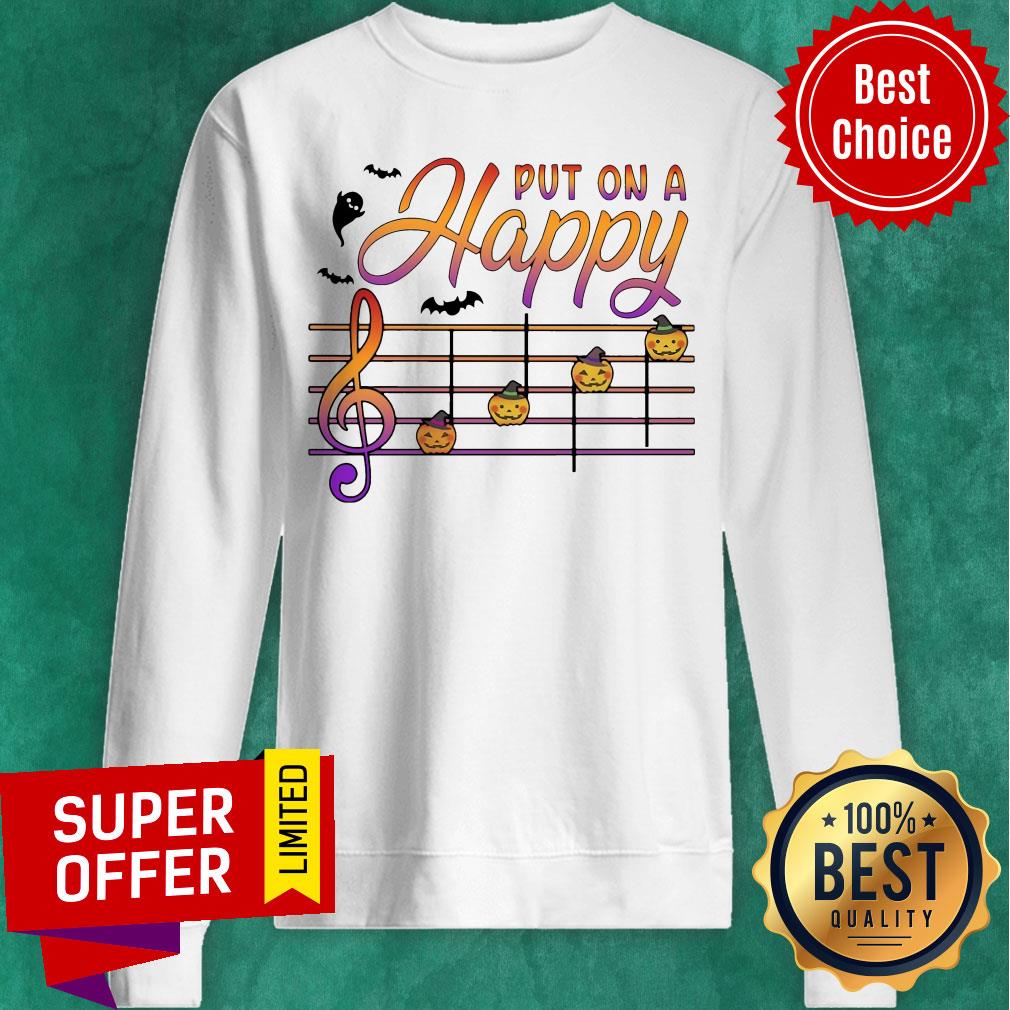 Awesome Halloween Put On A Happy Musical Note Shirt - Image 2
