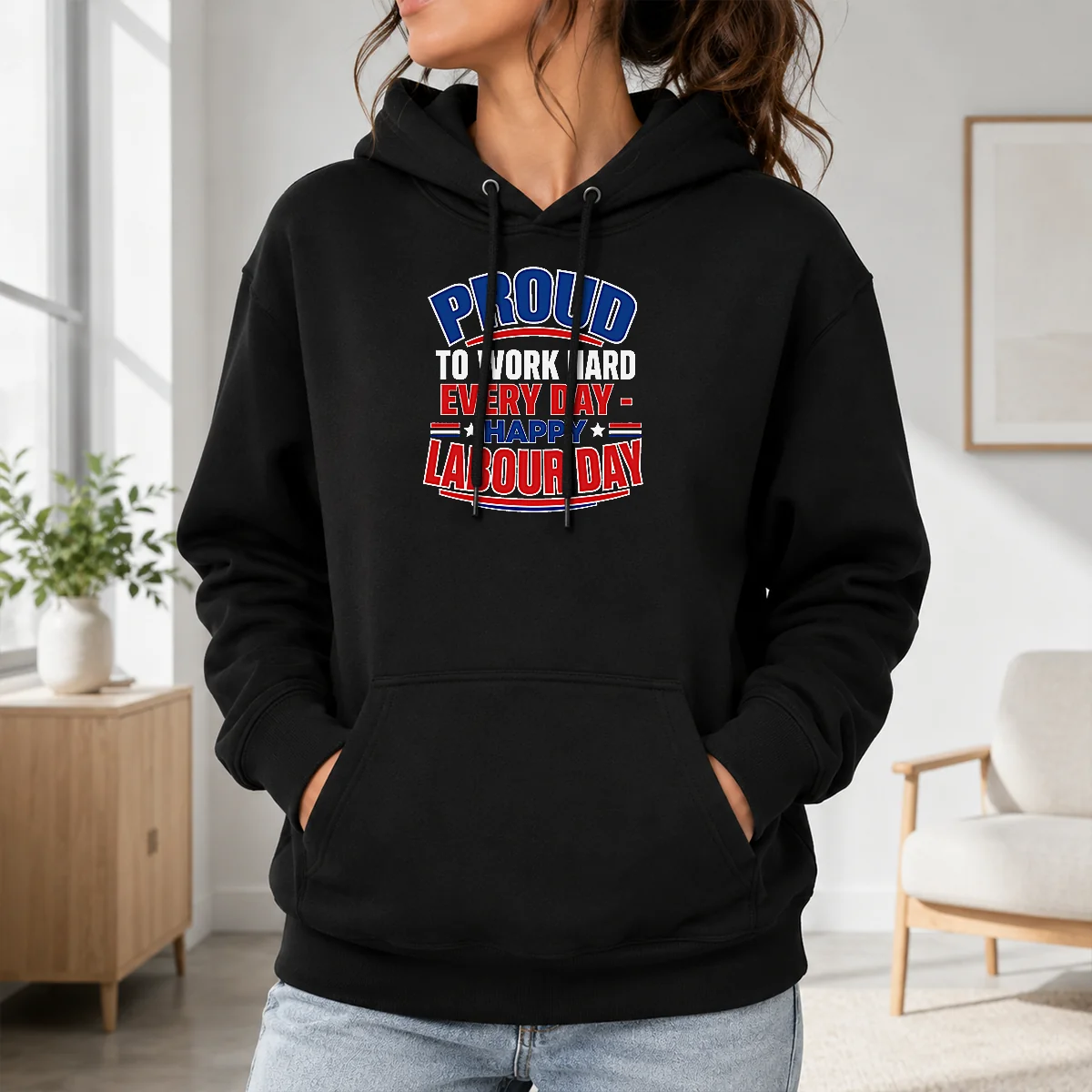 Funny Labour Day Proud Worker Vector For American Blue Colla Shirt - Image 7