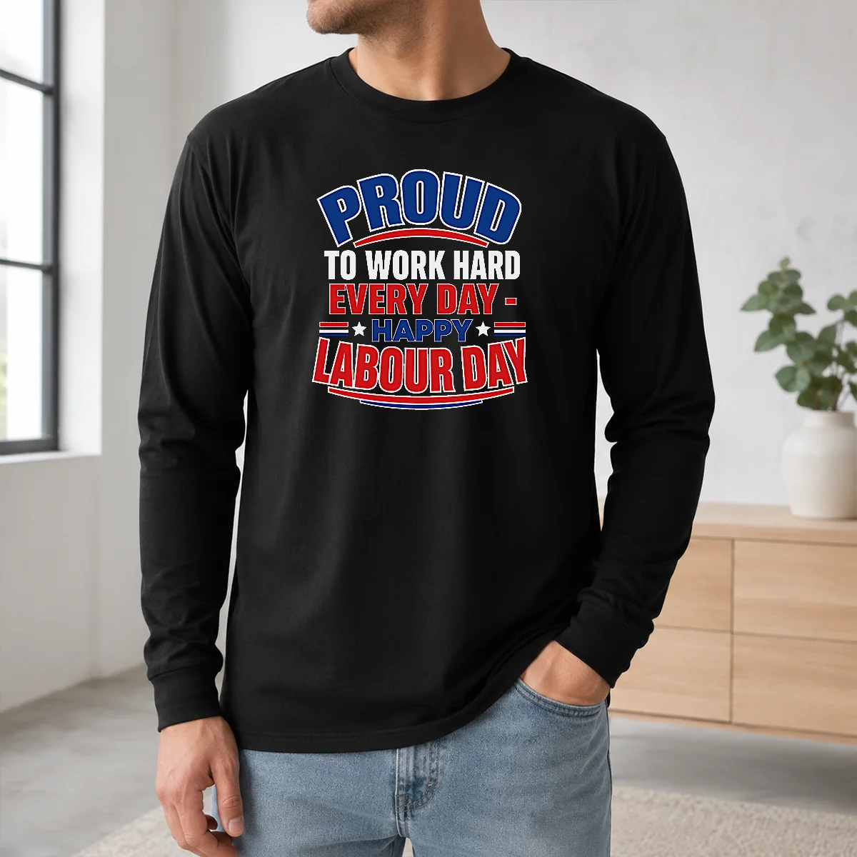 Funny Labour Day Proud Worker Vector For American Blue Colla Shirt - Image 5