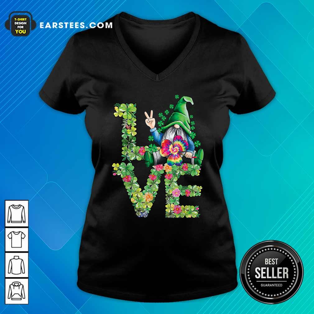 Hot Love Hippie Gnome Happy St Patricks Day Shirt - Image 3