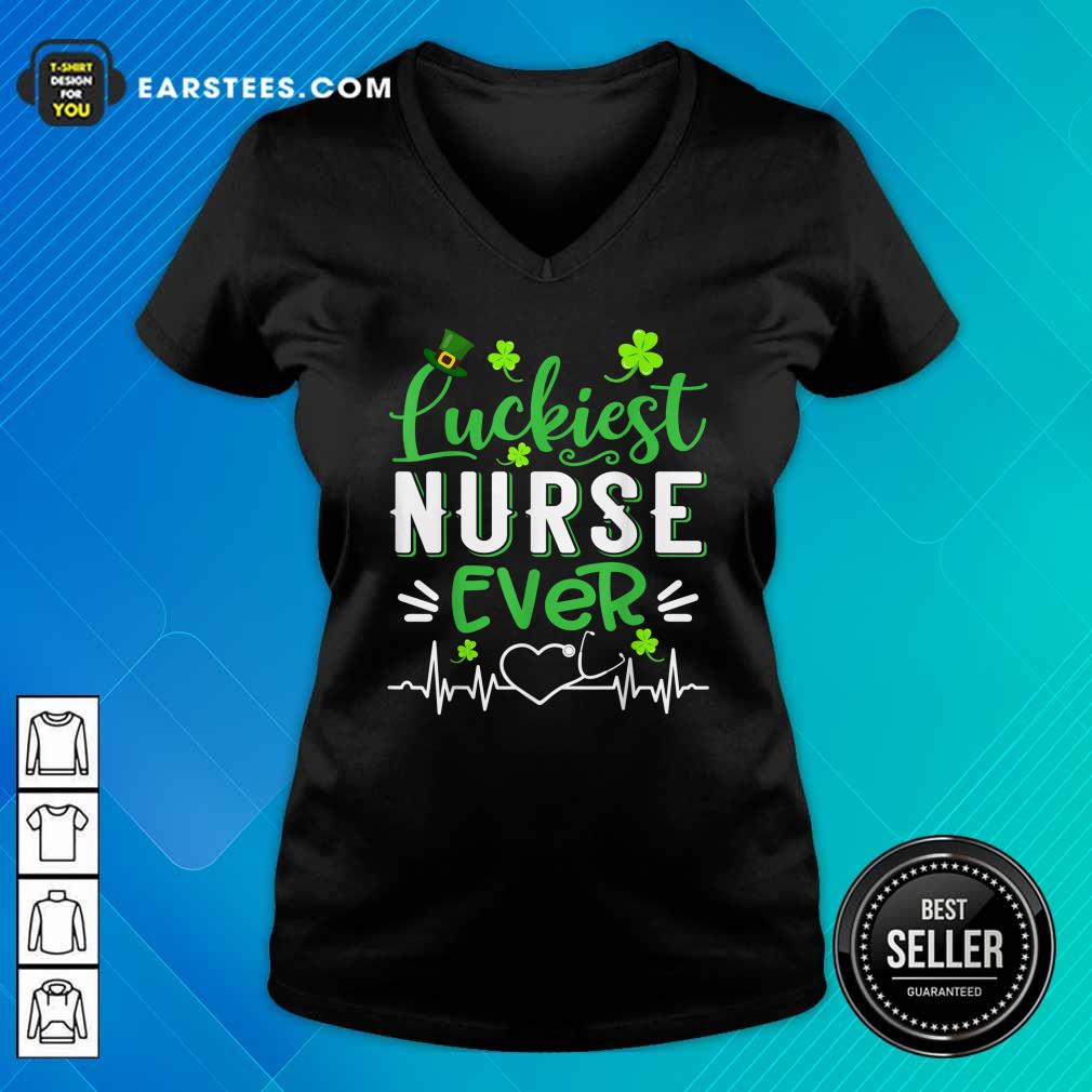 Nice Luckiest Nurse Ever St Patricks Day Shirt - Image 3