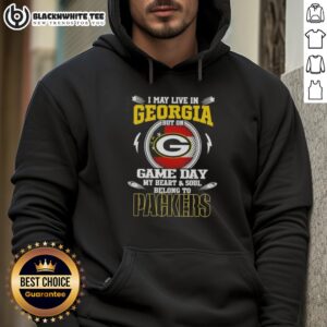Alternative view of Pretty I May Live In Georgia But On Game Day My Heart And Soul Belongs To Green Bay Packers T-Shirt