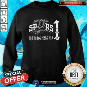 Alternative view of San Antonio Spurs Stadium 2024 Rookie Of The Year Victor Wembanyama T-shirt