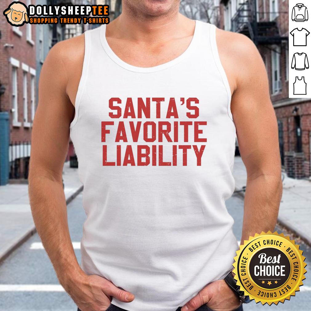 Top Santas Favorite Liability Funny Political Christmas T-Shirt - Image 4