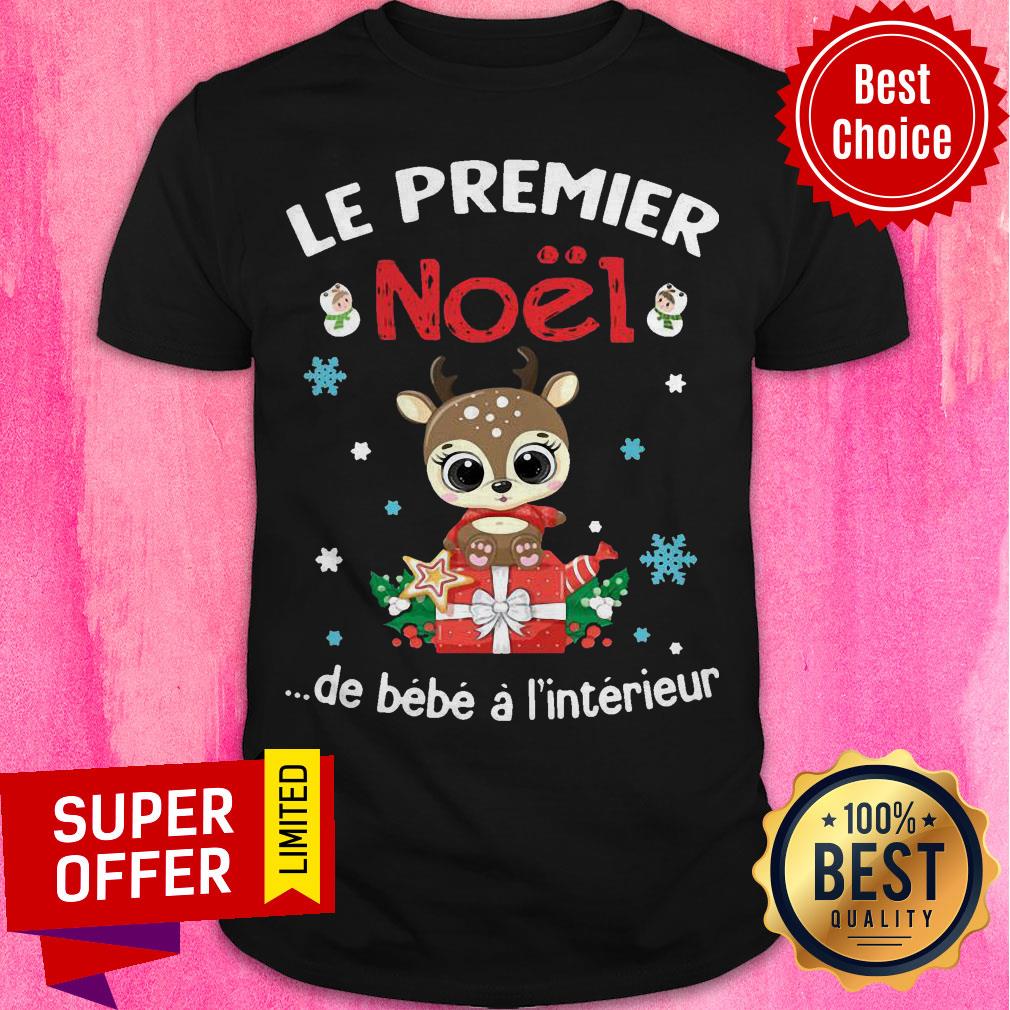 Awesome Deer Le Premier Noel De Bebe A L’intérieur Shirt