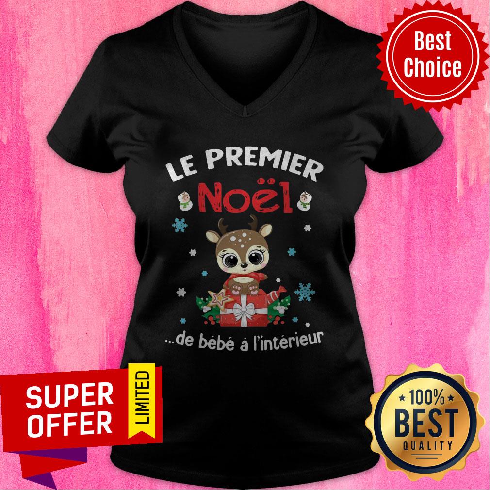 Awesome Deer Le Premier Noel De Bebe A L’intérieur Shirt - Image 5