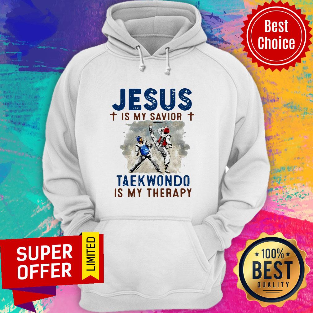 Premium Jesus Is My Savior Taekwondo Is My Therapy Shirt - Image 2