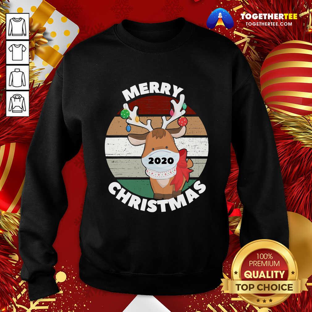 Pretty Merry Christmas 2020 Reindeer Wear Mask Vintage Shirt - Image 4