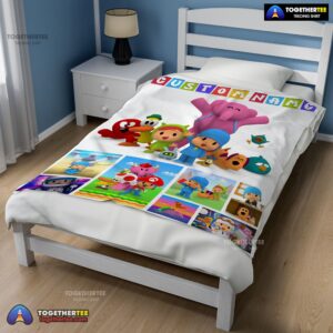 Alternative view of Official Cartoon Pocoyo Lovely Birthday Party Cute Blanket Fleece Customized Blanket