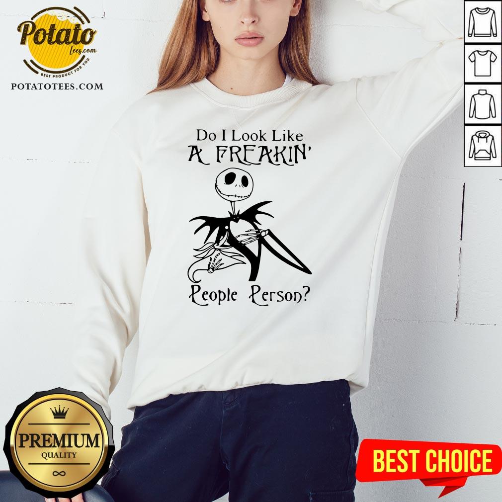 Top Jack Skellington Do I Look Like A Freaking People Person Shirt - Image 4