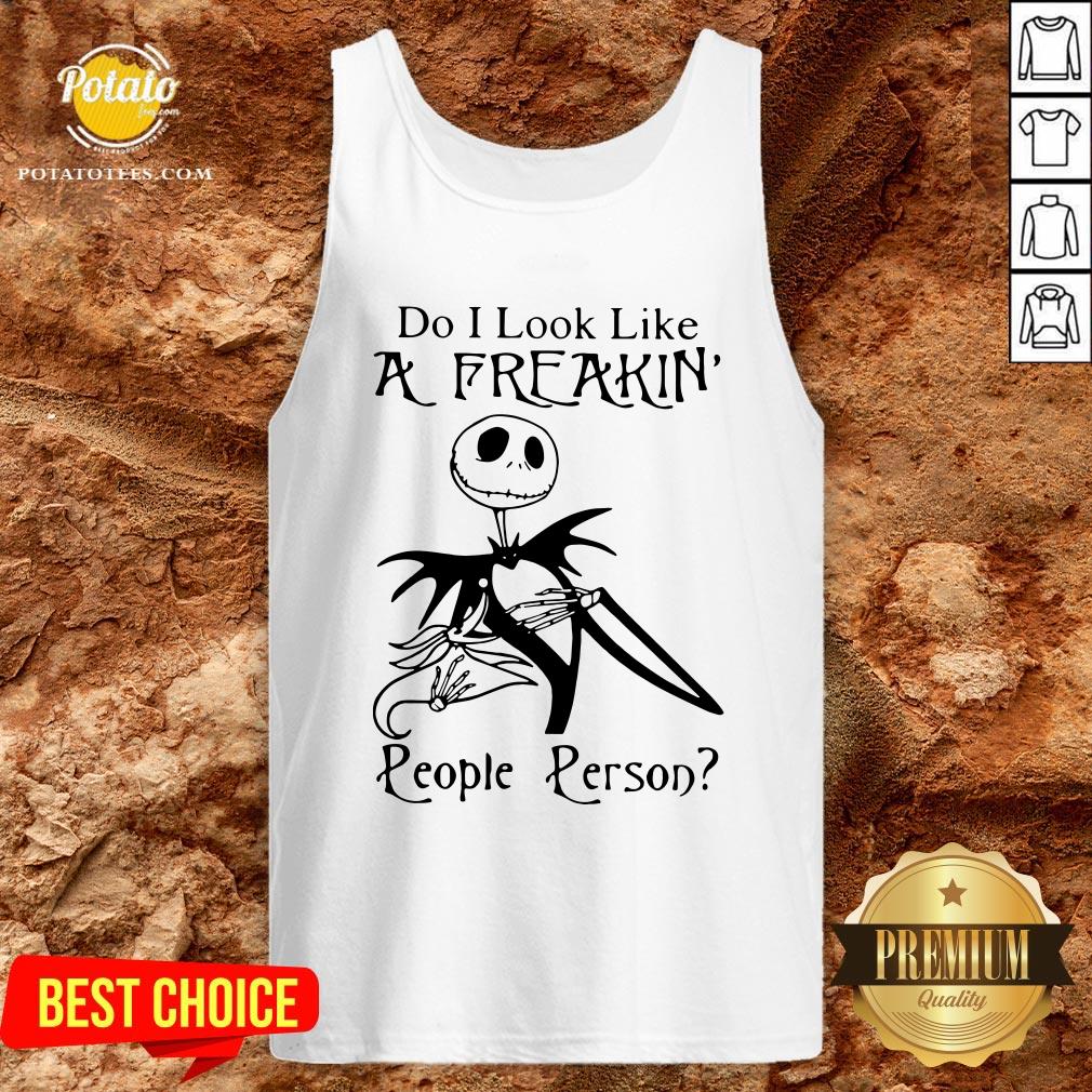 Top Jack Skellington Do I Look Like A Freaking People Person Shirt - Image 3