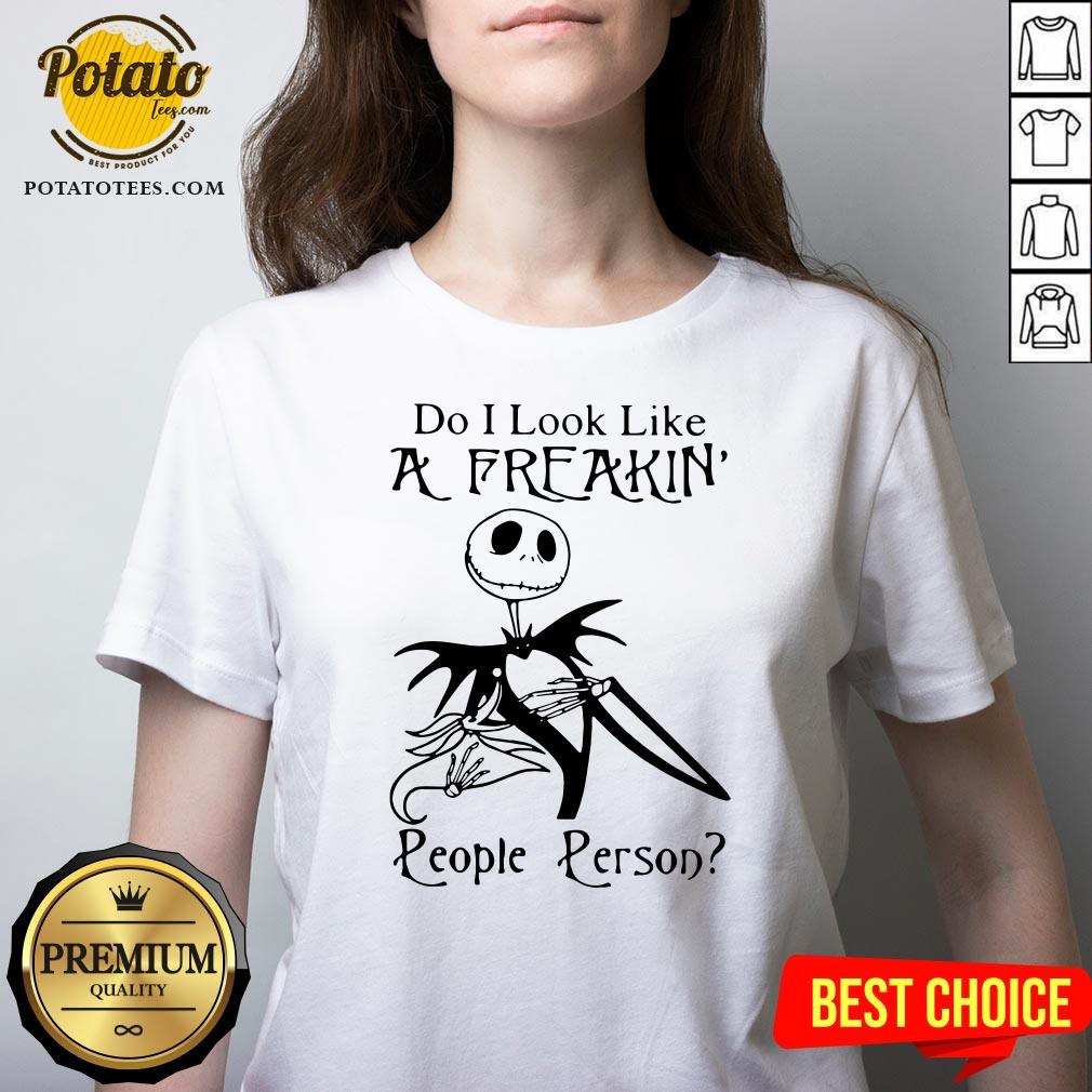 Top Jack Skellington Do I Look Like A Freaking People Person Shirt - Image 2