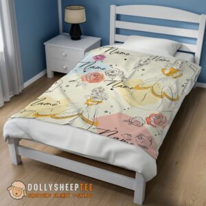 Alternative view of Perfect Disney Elegant Princess Belle Pretty Blanket Fleece Customized Blanket
