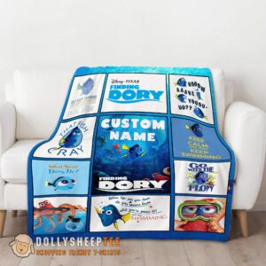 Perfect Disney Finding Dory What Would Dory Do Collage Blanket Fleece Customized Blanket