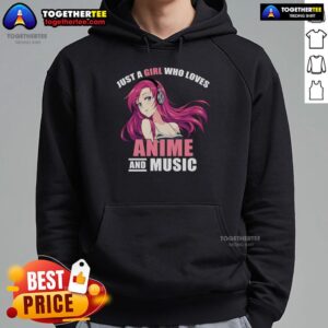 Alternative view of Pretty Just A Girl Who Like Anime And Music Anime T-Shirt