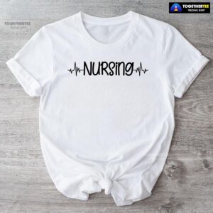 Alternative view of Nursing Heartbeat Nurse Vibes T-Shirt