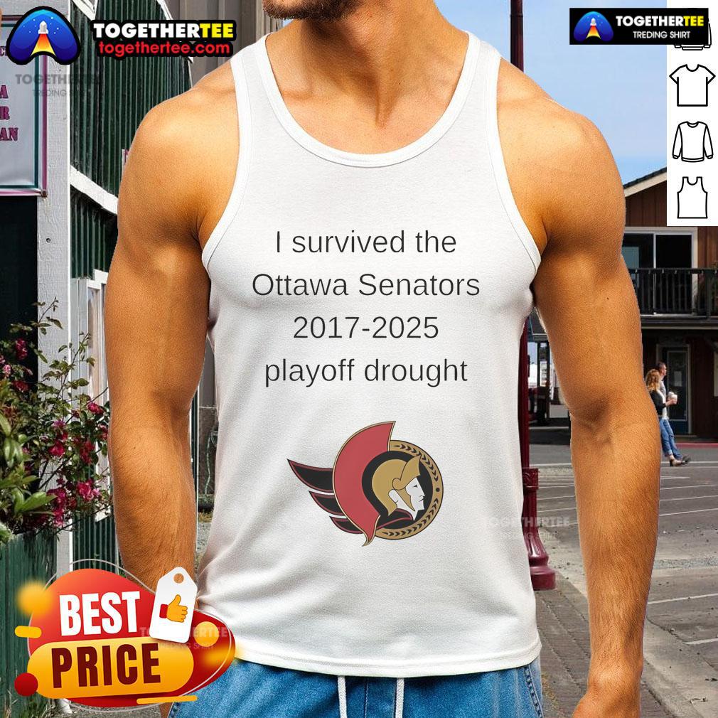 Good I Survived The Ottawa Senators 2017 2025 Playoff Drought T-Shirt - Image 4